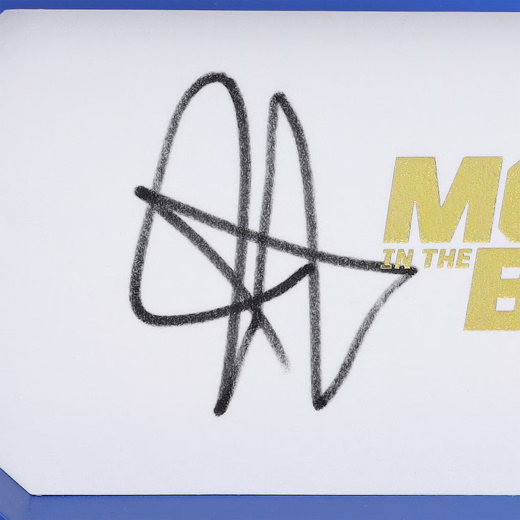 John Cena WWE Autographed Money In The Bank 2025 Blue Mini Title In Gift Box - Limited Edition of 25