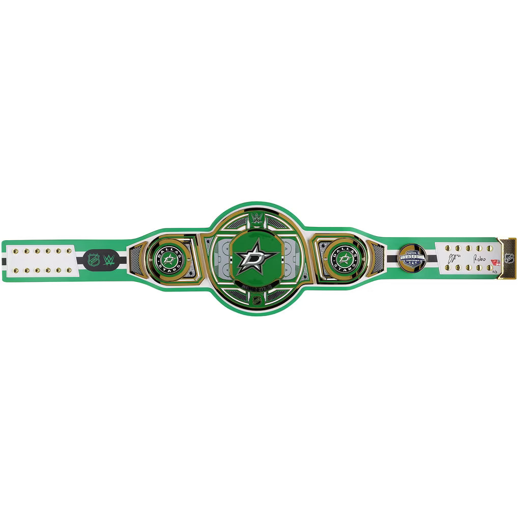 Jason Robertson Dallas Stars Autographed Fanatics Authentic WWE Legacy Title Belt with "Robo" Inscription - Limited Edition #5/5