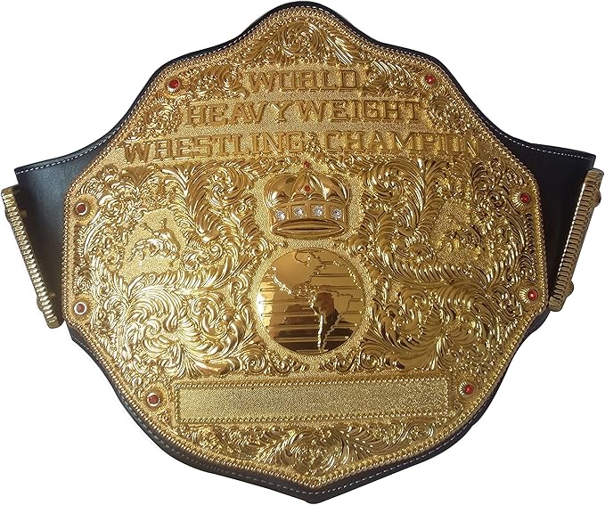 Fandu Belts Adult Replica Big Gold Wrestling Championship Belt Title