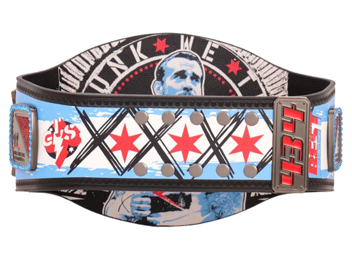 CM Punk 434-Day Record Signature Championship Titelgürtel Replik | WWE Sammlerstück | Riemen aus echtem Rindsleder | Ätzgürtel
