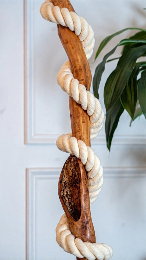 Maple Twist Floor Lamp Art- "CRESCENT"