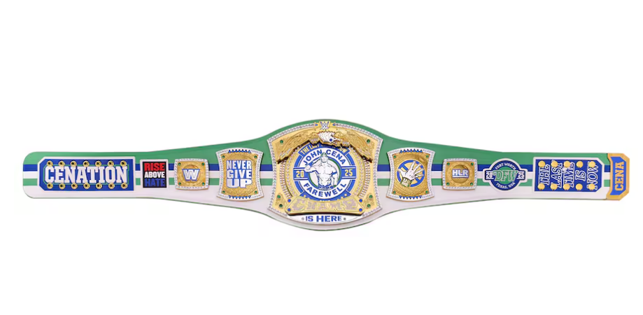 John Cena Farewell Tour 2025 Dallas Spinner Championship Replica Title Belt