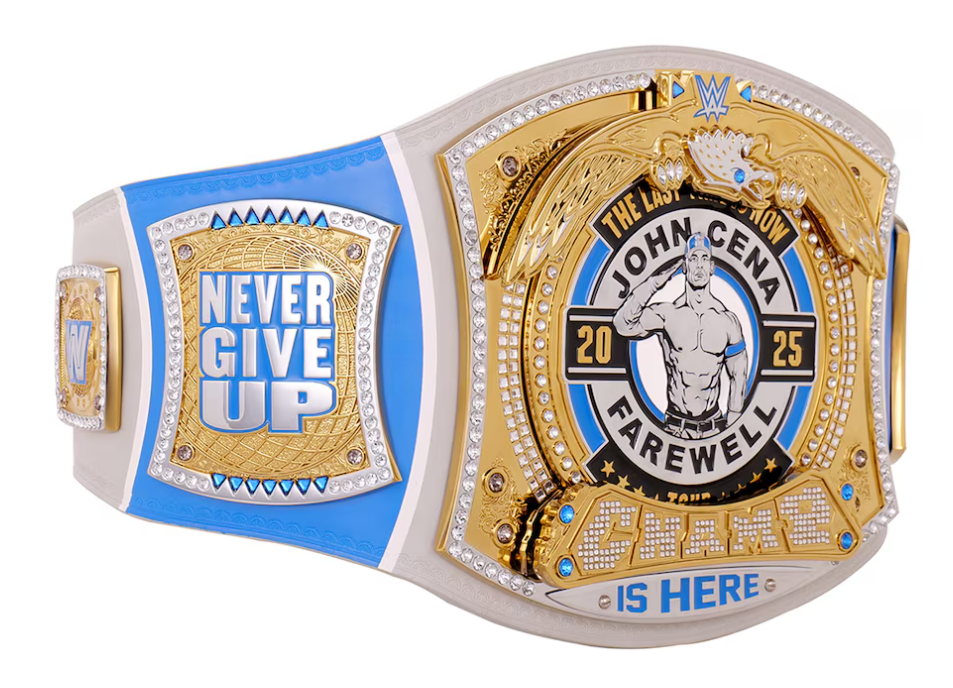 John Cena Farewell Tour 2025 Grand Rapids Spinner Championship Replica-Titelgürtel | WWE-Sammlerstück | Riemen aus echtem Rindsleder | Ätzgürtel
