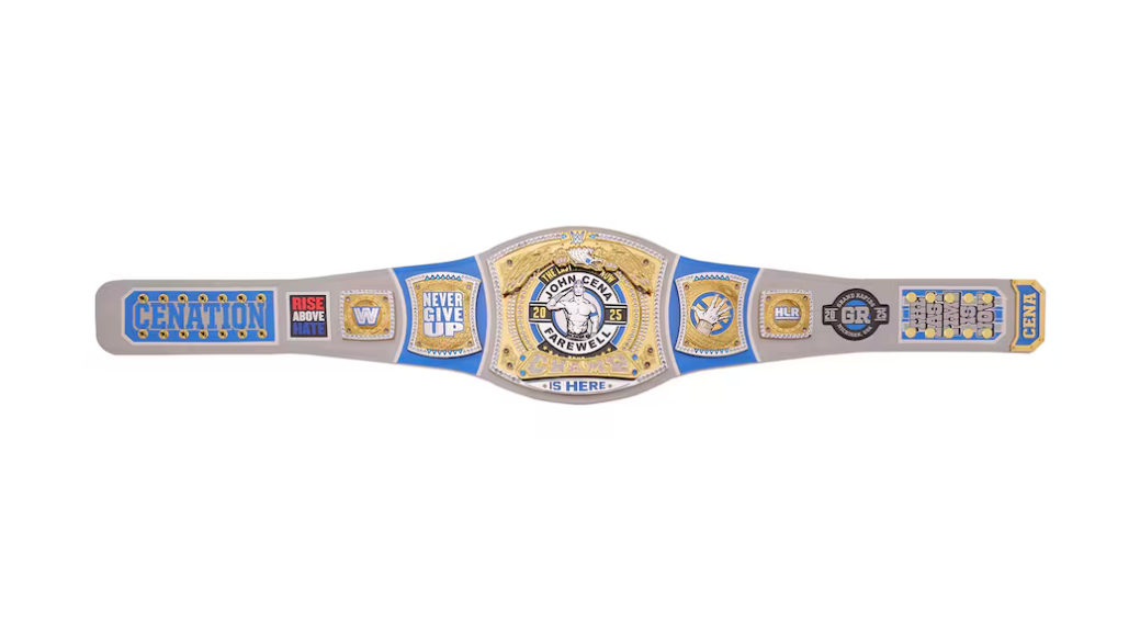 John Cena Farewell Tour 2025 Grand Rapids Spinner Championship Replica-Titelgürtel | WWE-Sammlerstück | Riemen aus echtem Rindsleder | Ätzgürtel