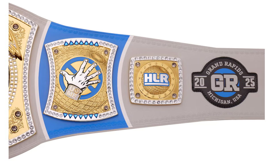 John Cena Farewell Tour 2025 Grand Rapids Spinner Championship Replica-Titelgürtel | WWE-Sammlerstück | Riemen aus echtem Rindsleder | Ätzgürtel