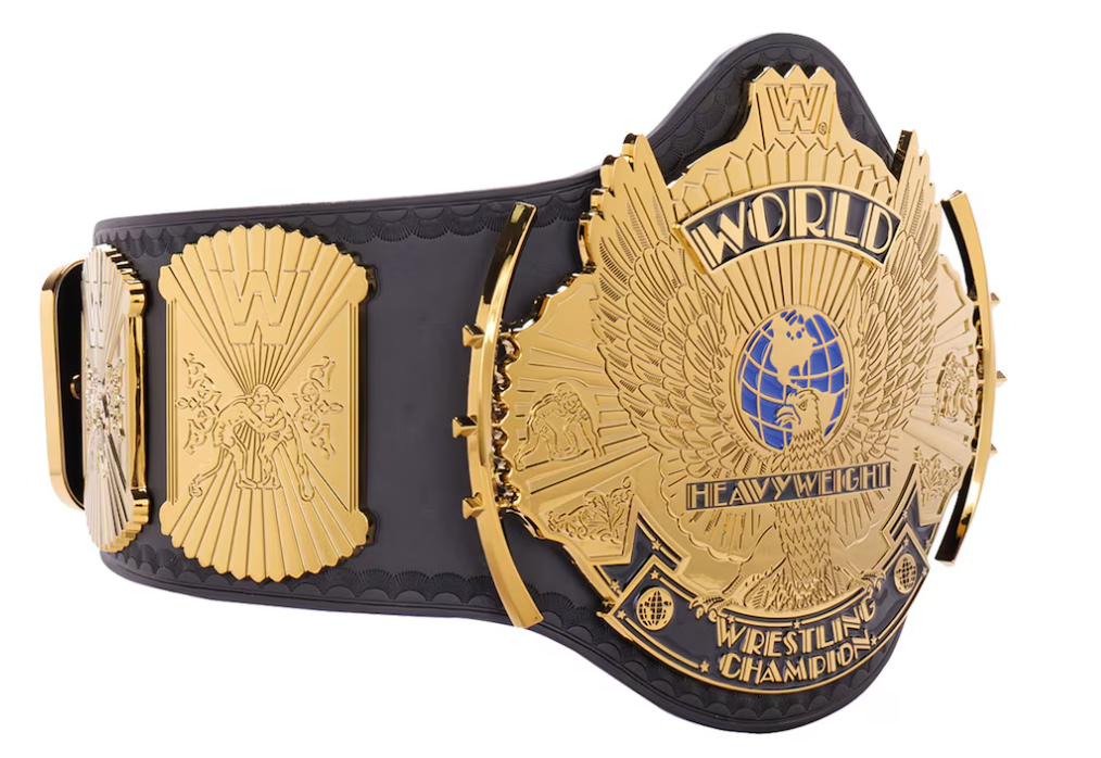 WWE Winged Eagle Championship Replika-Titelgürtel | WWE-Sammlerstück | Riemen aus echtem Rindsleder | Ätzgürtel