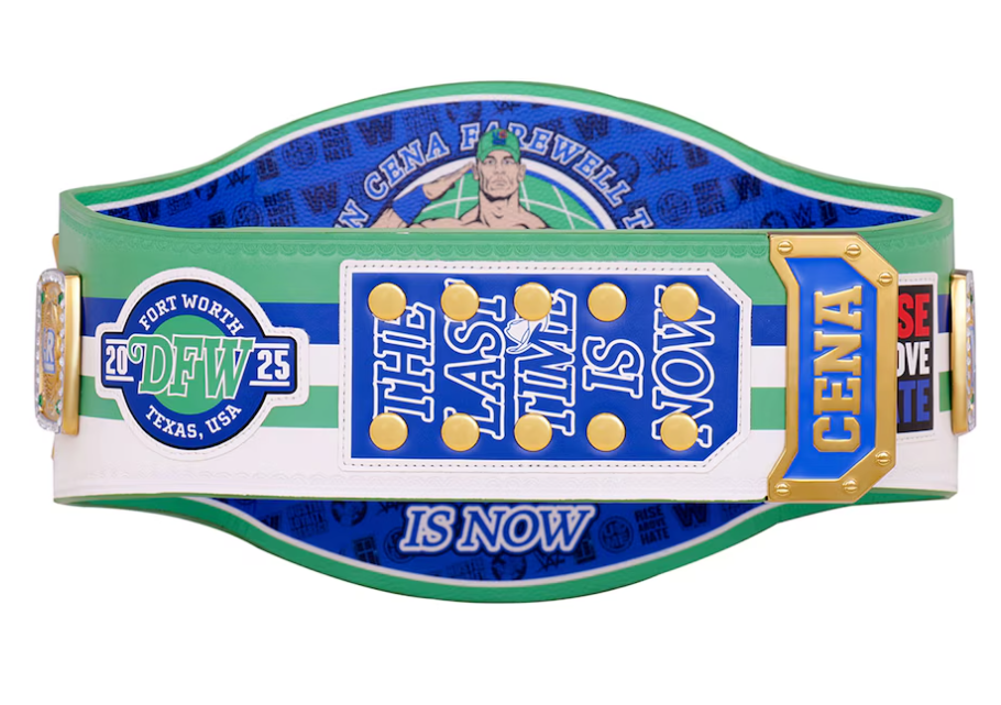 John Cena Farewell Tour 2025 Dallas Spinner Championship Replica Title Belt