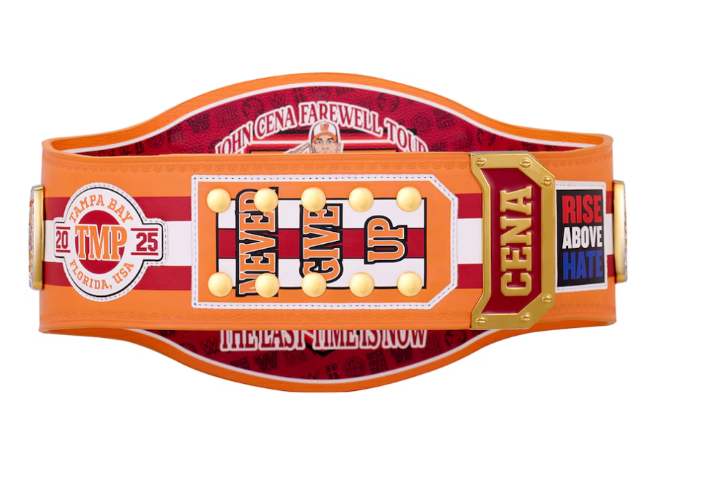 John Cena Farewell Tour 2025 Tampa Spinner Championship Replica Title Belt