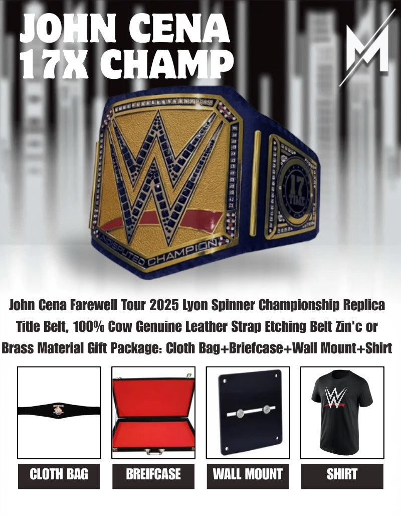 John Cena 17x Championship Replica Tittle Belt