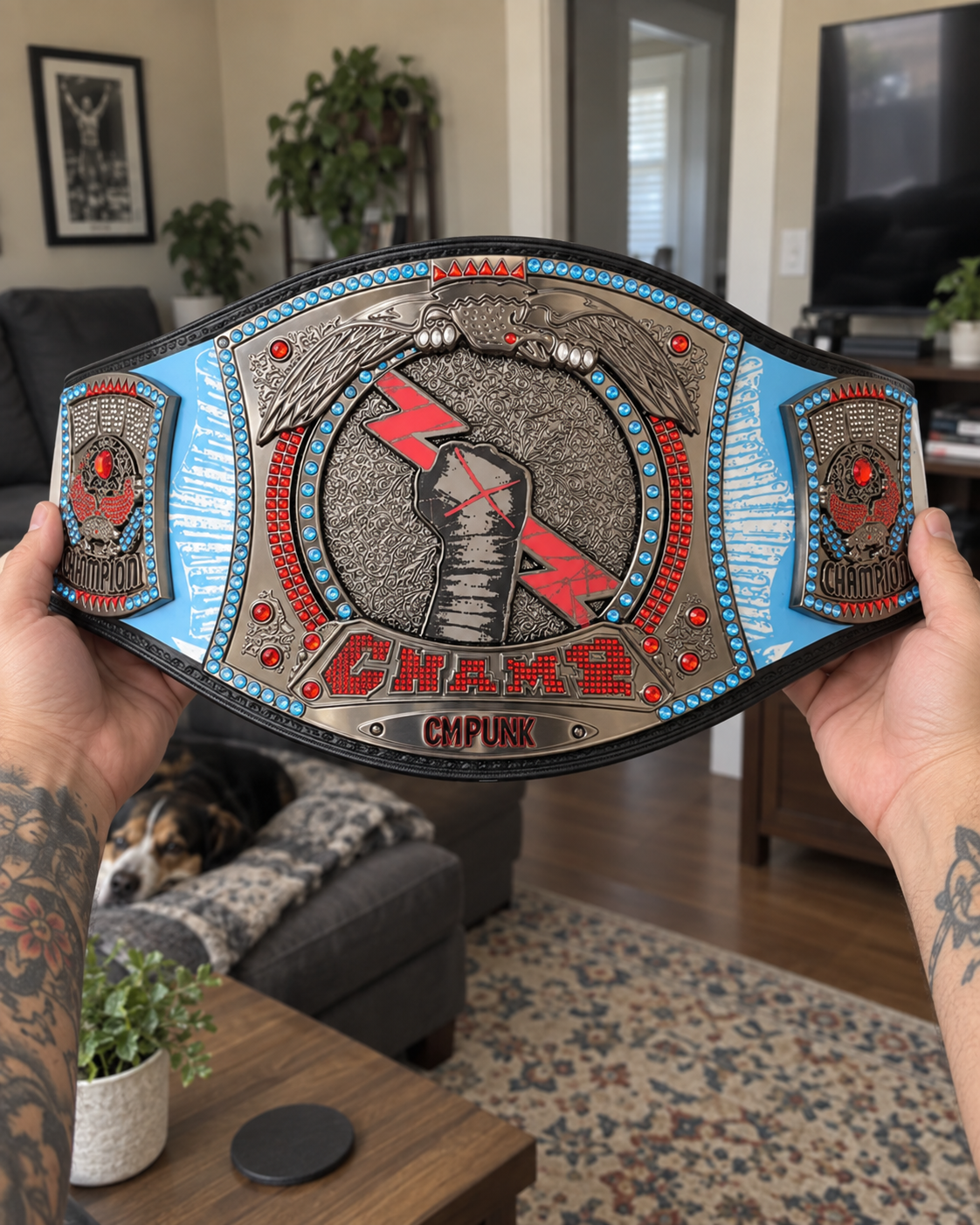 CM Punk 434-Day Record Signature Championship Title Belt Replica