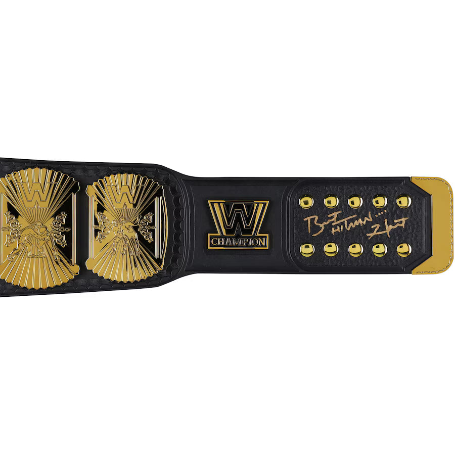 Bret Hart WWE Autographed Winged Eagle Replica Title Belt