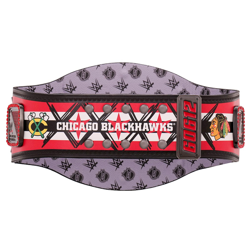 CM Punk Chicago Blackhawks Signature Series Spinner Championship Replica Title Belt