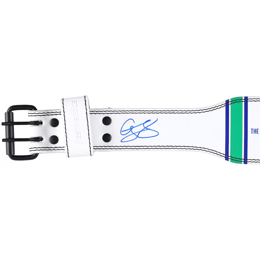 Cody Rhodes WWE Autographed White 2024 Survivor Series WarGames Weight Lifting Belt