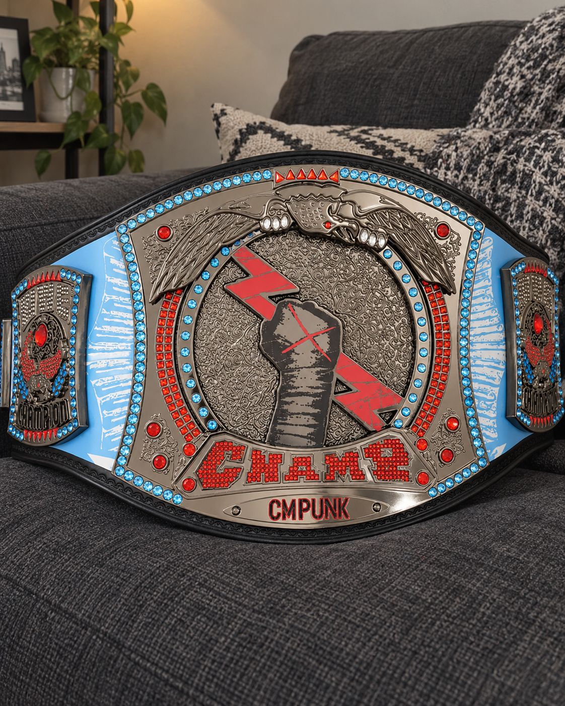 CM Punk 434-Day Record Signature Championship Title Belt Replica