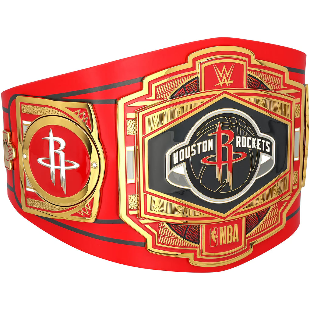 Hakeem Olajuwon Houston Rockets Autographed Fanatics Authentic WWE Legacy Title Belt