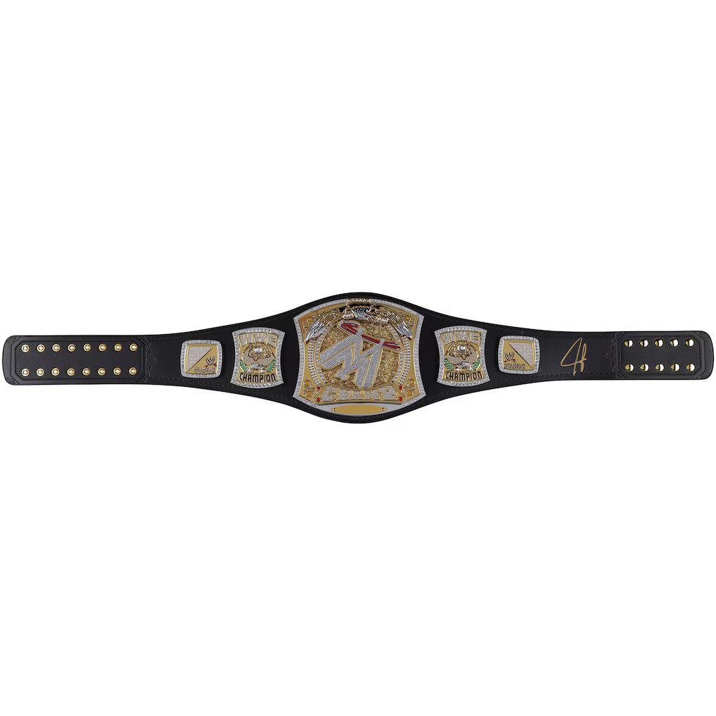 John Cena Autographed WWE Championship Spinner Replica Title Belt