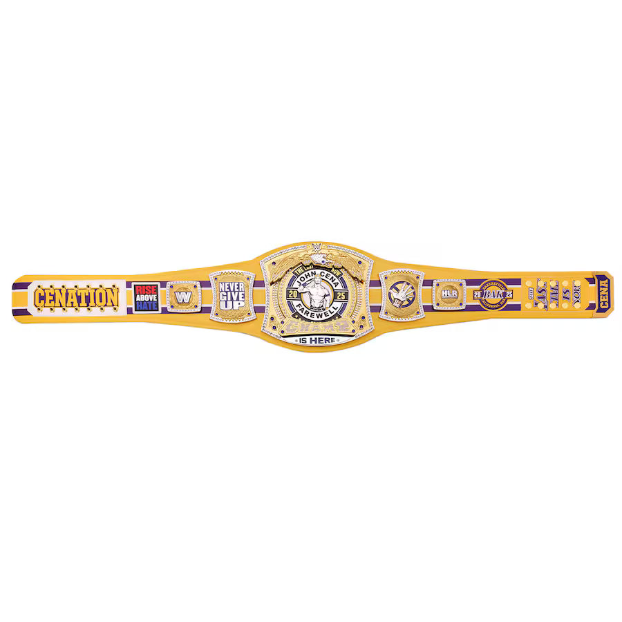 John Cena Farewell Tour 2025 Bakersfield Spinner Championship Replica Title Belt