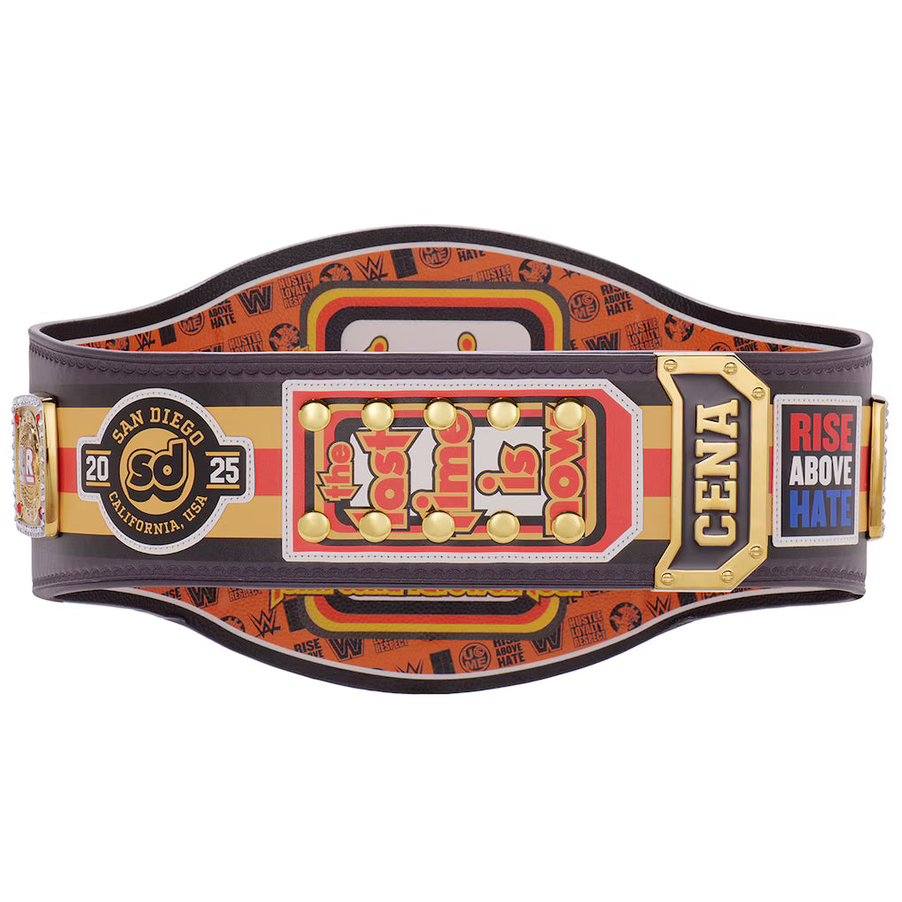 John Cena Farewell Tour 2025 San Diego Spinner Championship Replica Title Belt