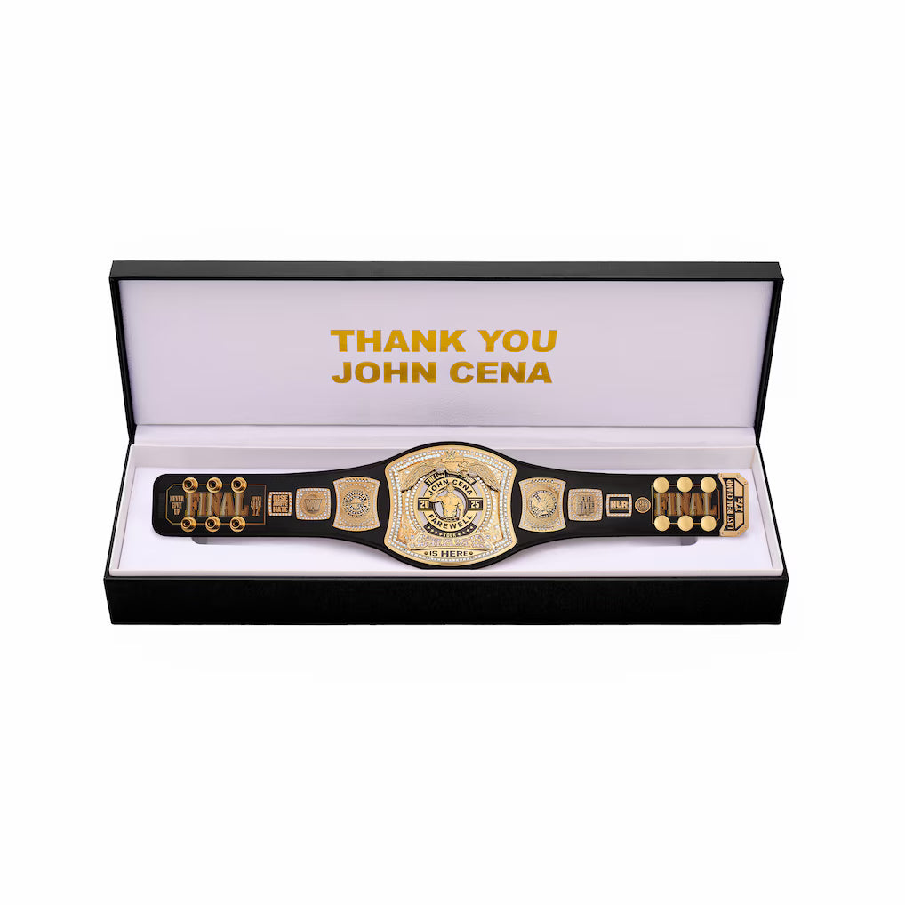 John Cena Limited-Edition Thank You Cena Mini Replica Spinner Championship Title Belt with Case