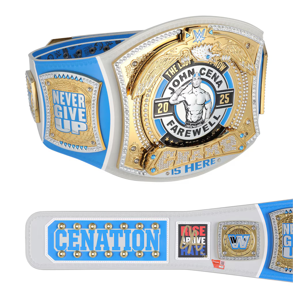 John Cena WWE Autographed Farewell Tour 2025 Grand Rapids Replica Title Belt - Limited Edition of 25