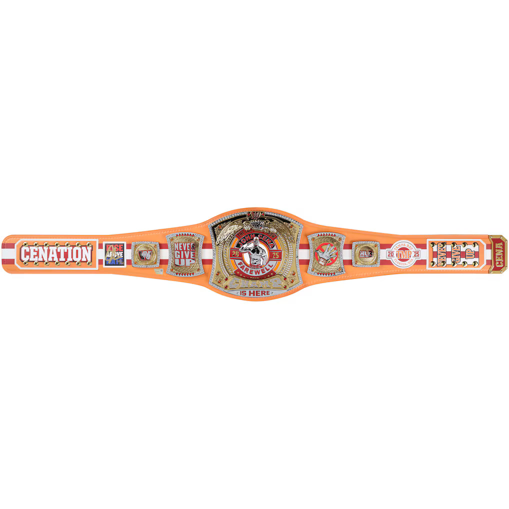 John Cena WWE Autographed Farewell Tour 2025 Tampa Replica Title Belt - Limited Edition of 50