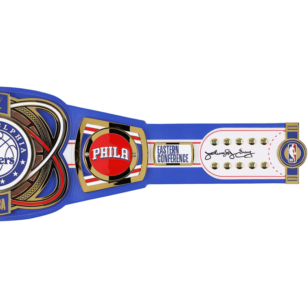 Julius Erving Philadelphia 76ers Autographed Fanatics Authentic WWE Legacy Title Belt