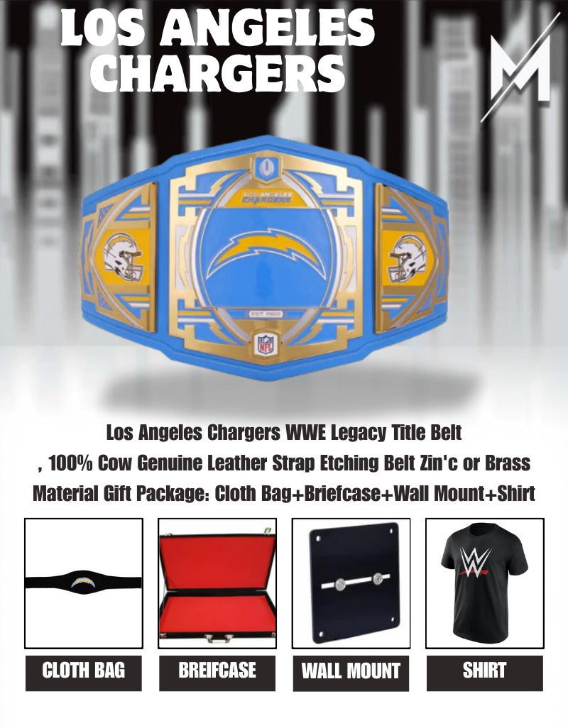 Los Angeles Chargers WWE Legacy Title Belt