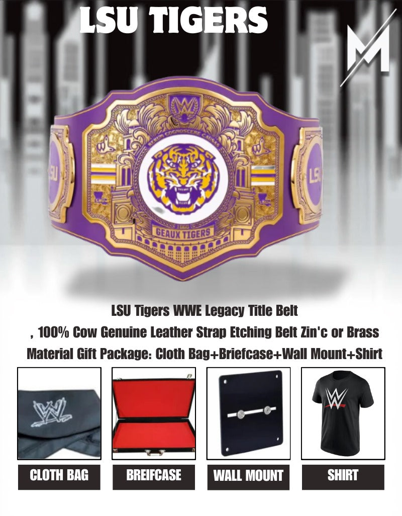 LSU Tigers WWE Legacy Title Belt