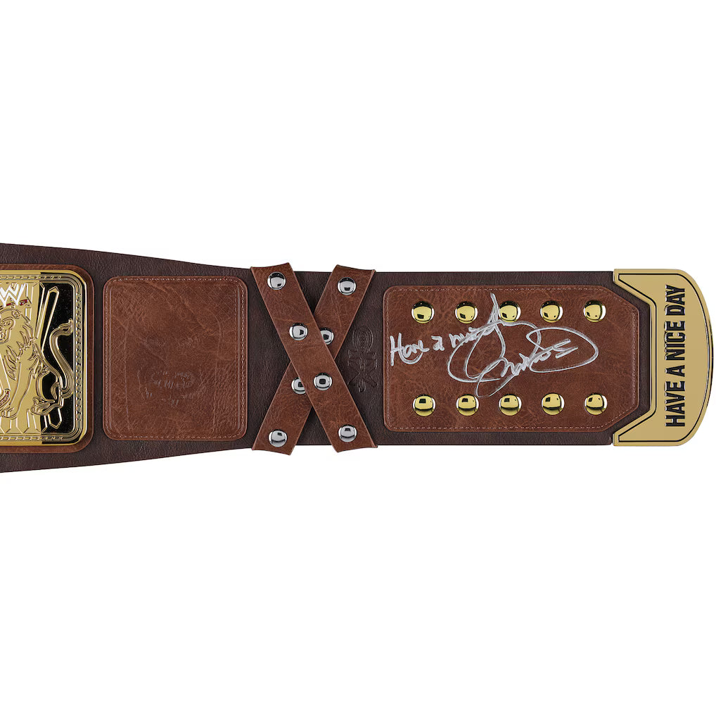 Mankind WWE Autographed Signature Series Replica Title Belt