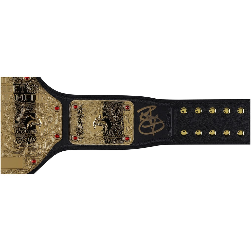 Randy Orton WWE Autographed Big Gold World Heavyweight Championship Retro Replica Title Belt