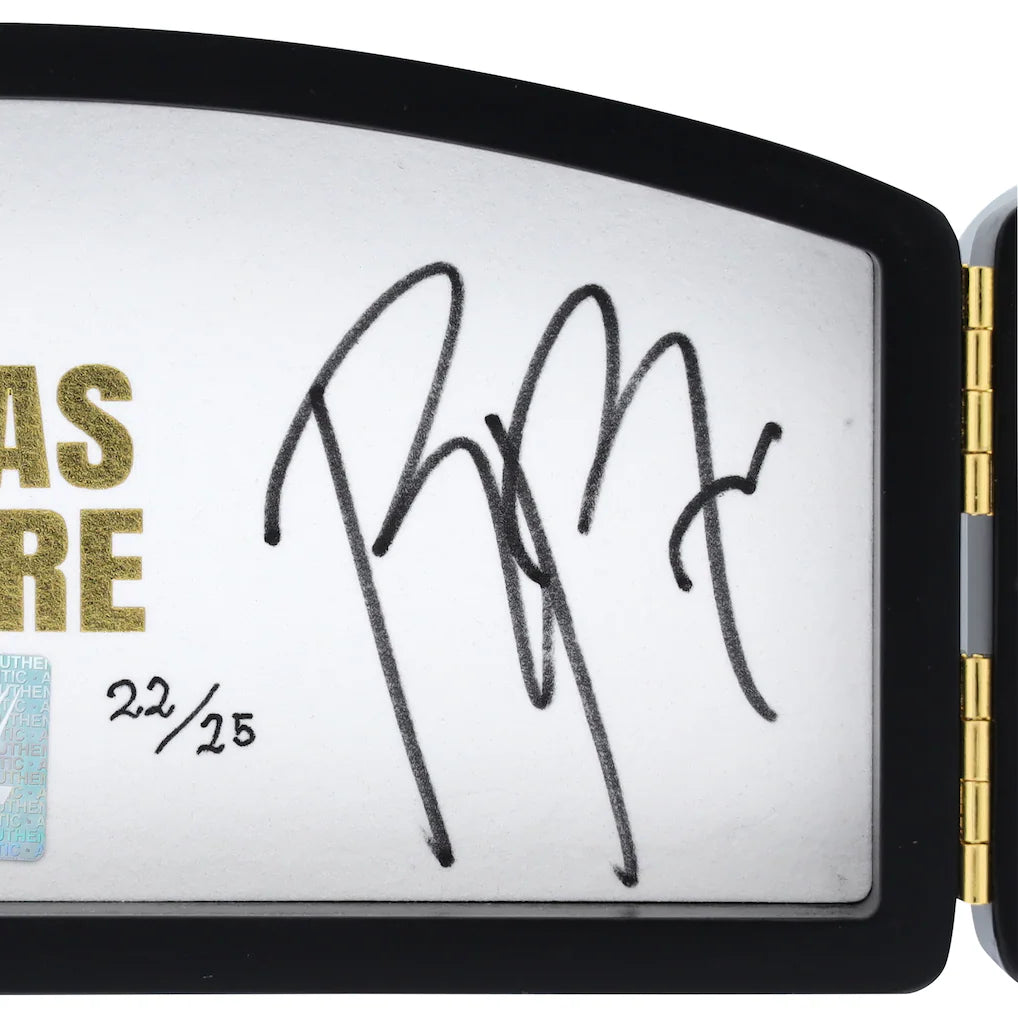 Roman Reigns & Cody Rhodes WWE Autographed 2024 Bad Blood Mini Title In Gift Box - Limited Edition of 25