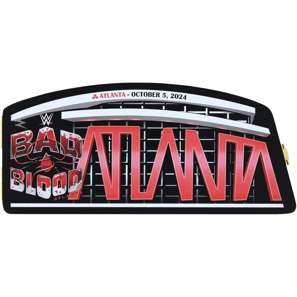 Roman Reigns & Cody Rhodes WWE Autographed 2024 Bad Blood Mini Title In Gift Box - Limited Edition of 25