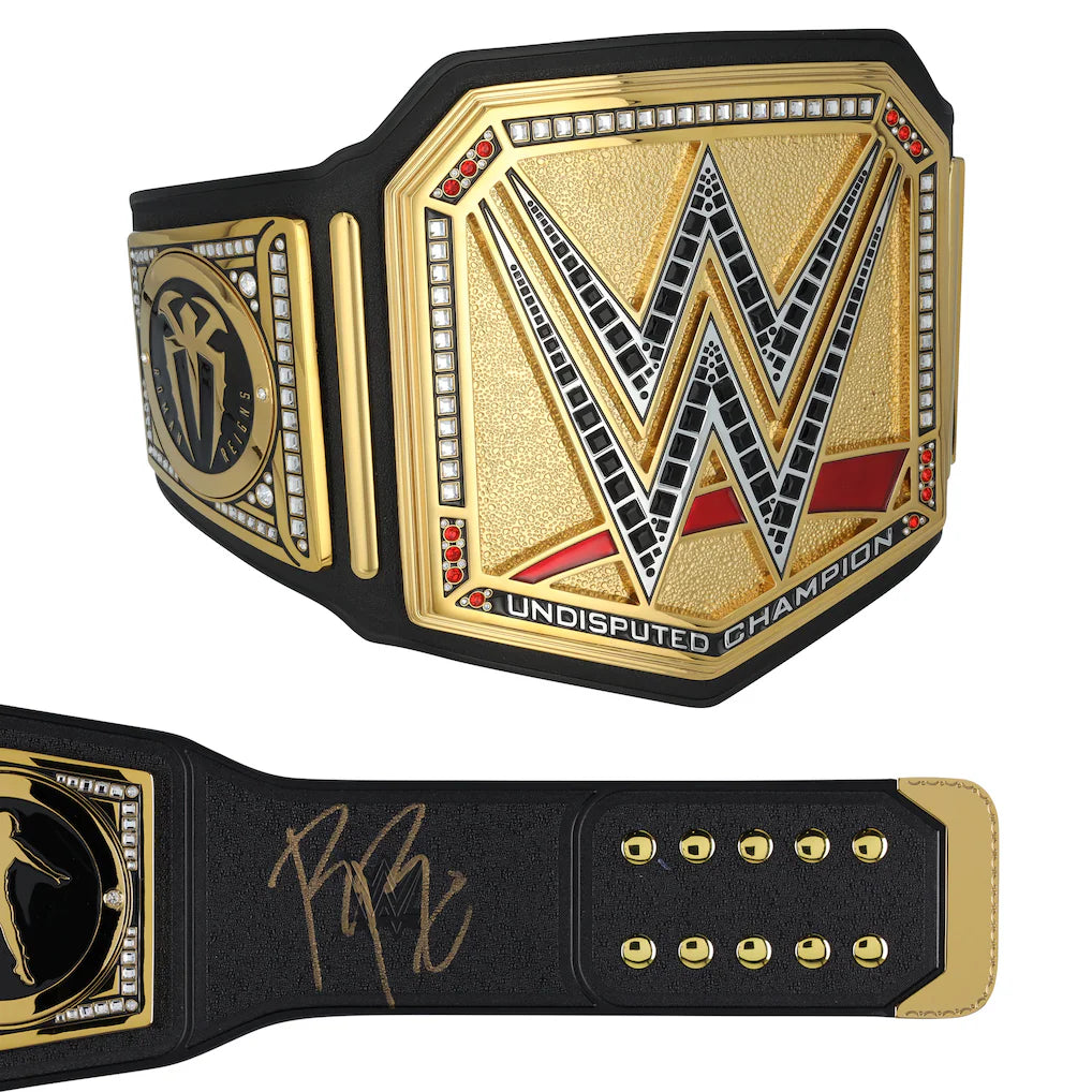 Roman Reigns Autographed Undisputed WWE Championship Replica Title Belt