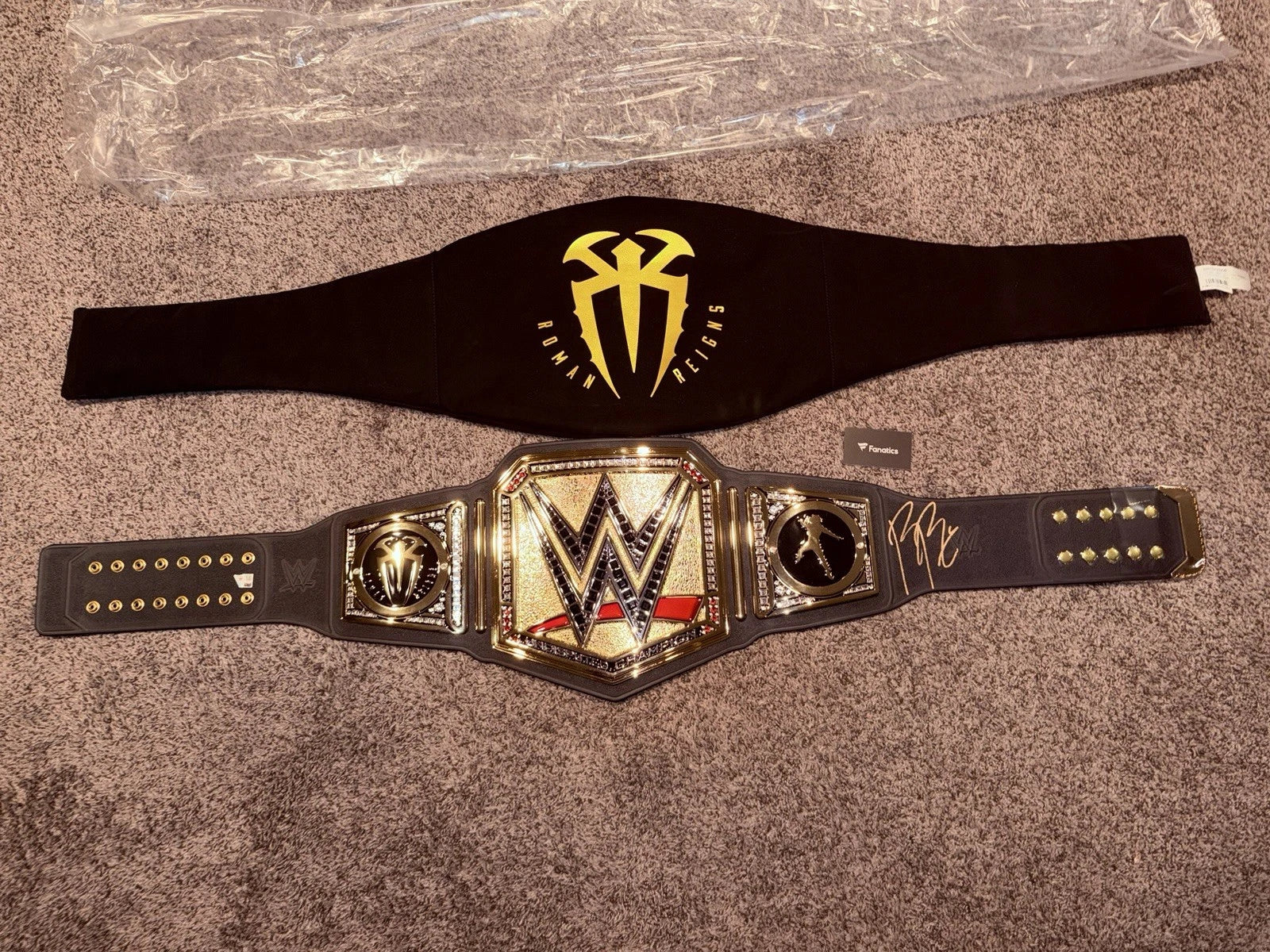 Roman Reigns WWE Autographed Undisputed Universal Championship Replica Title Belt