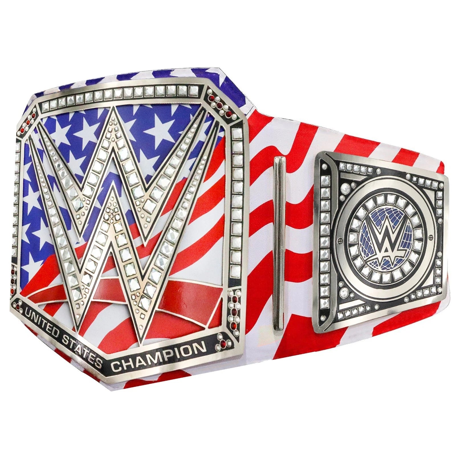 Titelgürtel der United States Wrestling Championship | WWE-Sammlerstück | Riemen aus echtem Rindsleder | Ätzgürtel