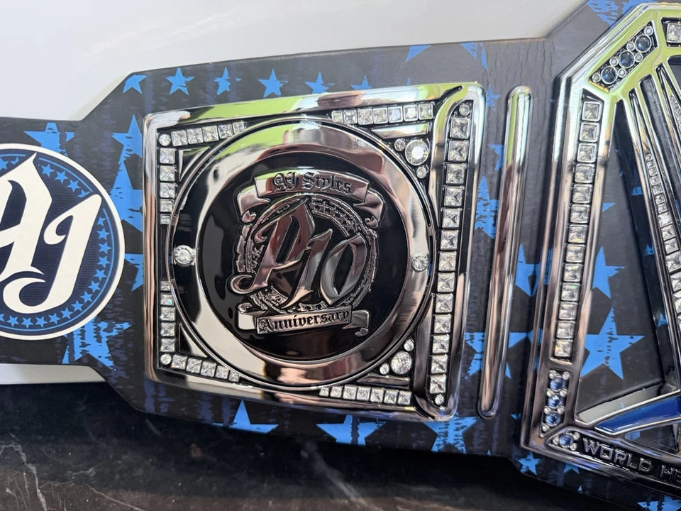 AJ Styles 10th Anniversary Signatures Series Championship Replica Title Belt