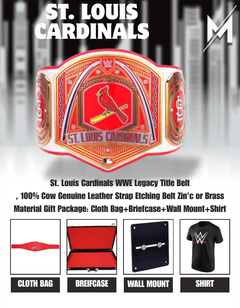 St. Louis Cardinals WWE Legacy Title Belt