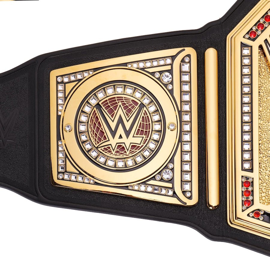 Undisputed WWE Championship Replika-Titelgürtel | WWE Sammlerstück | Riemen aus echtem Rindsleder | Ätzgürtel