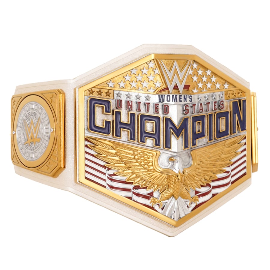 Replika-Titelgürtel der United States Championship für Damen | WWE-Sammlerstück | Riemen aus echtem Rindsleder | Ätzgürtel