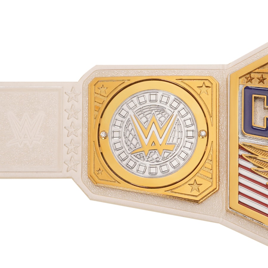Replika-Titelgürtel der United States Championship für Damen | WWE-Sammlerstück | Riemen aus echtem Rindsleder | Ätzgürtel