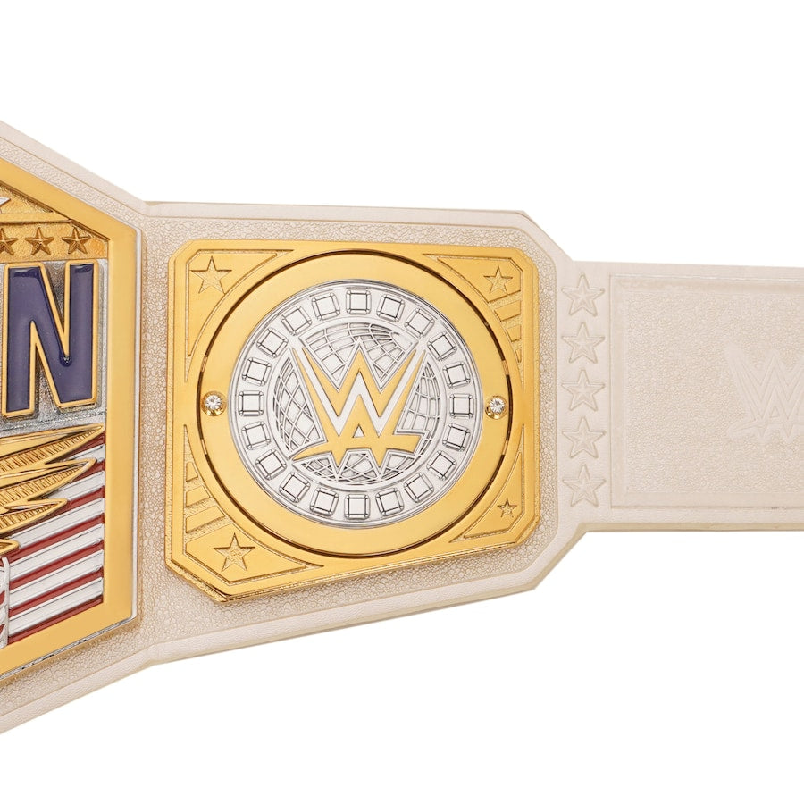 Replika-Titelgürtel der United States Championship für Damen | WWE-Sammlerstück | Riemen aus echtem Rindsleder | Ätzgürtel