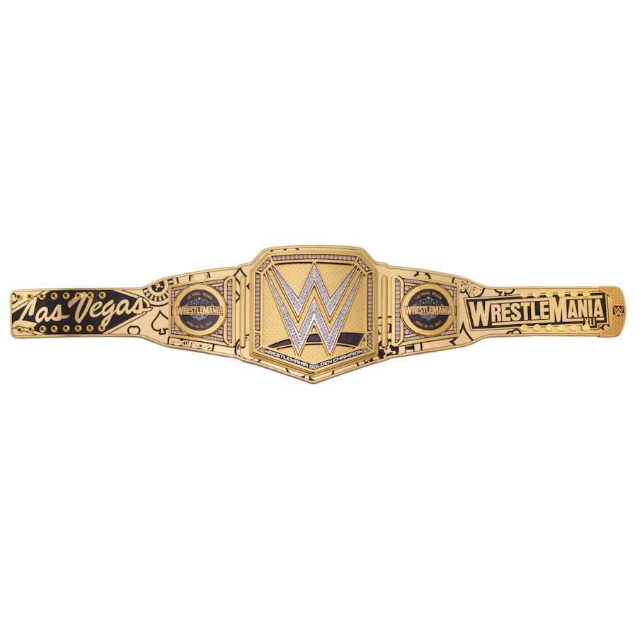 WrestleMania 41 Golden Championship Title Belt