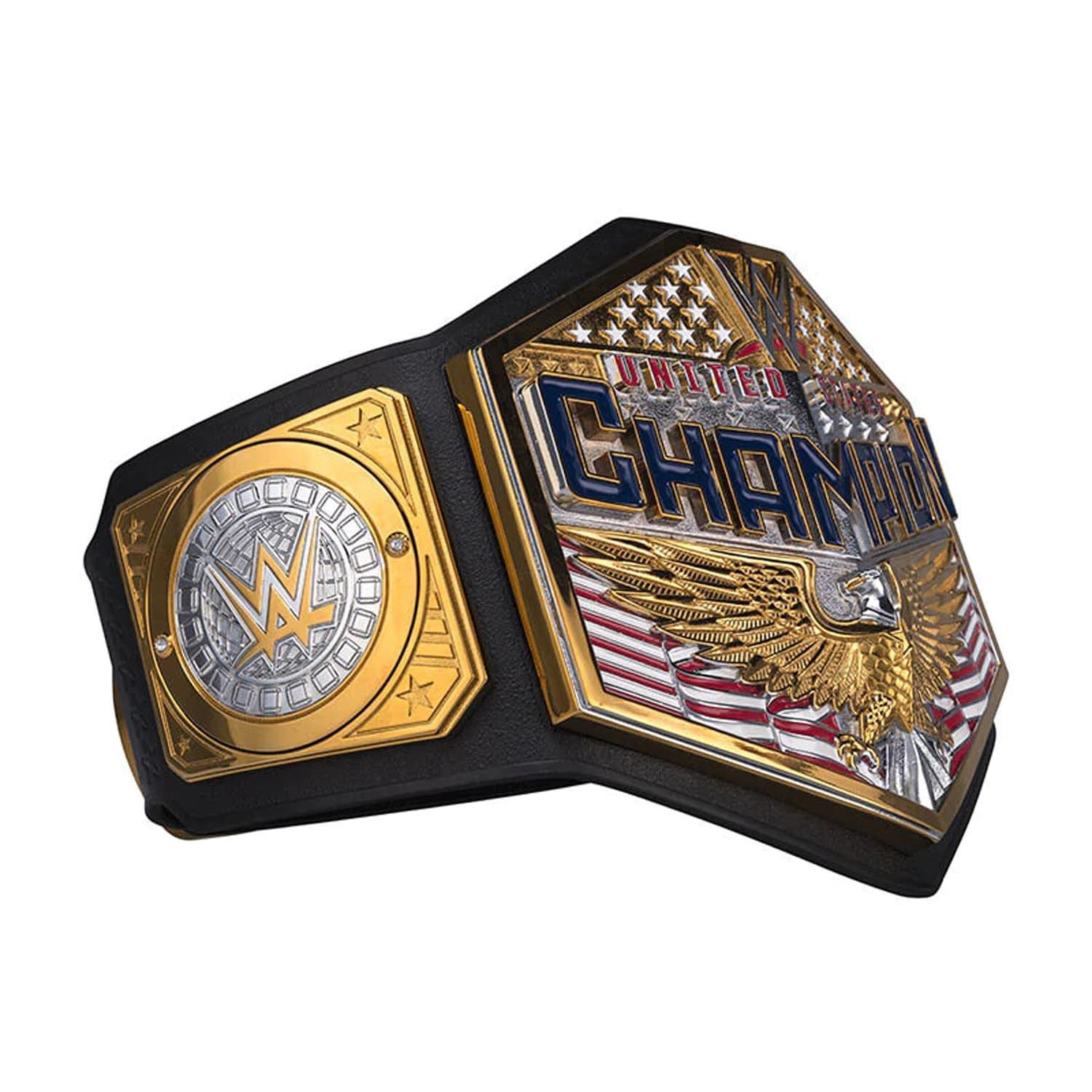 WWE United States Championship Replika-Titelgürtel | WWE-Sammlerstück | Riemen aus echtem Rindsleder | Ätzgürtel