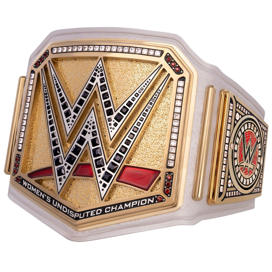 Replika des WWE Women's Championship-Titelgürtels | WWE-Sammlerstück | Riemen aus echtem Rindsleder | Ätzgürtel