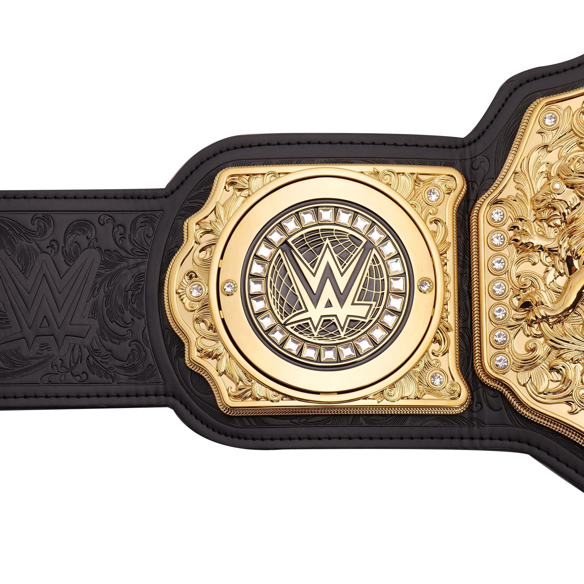 WWE World Heavyweight Championship Replika-Titelgürtel | WWE Sammlerstück | Riemen aus echtem Rindsleder | Ätzgürtel