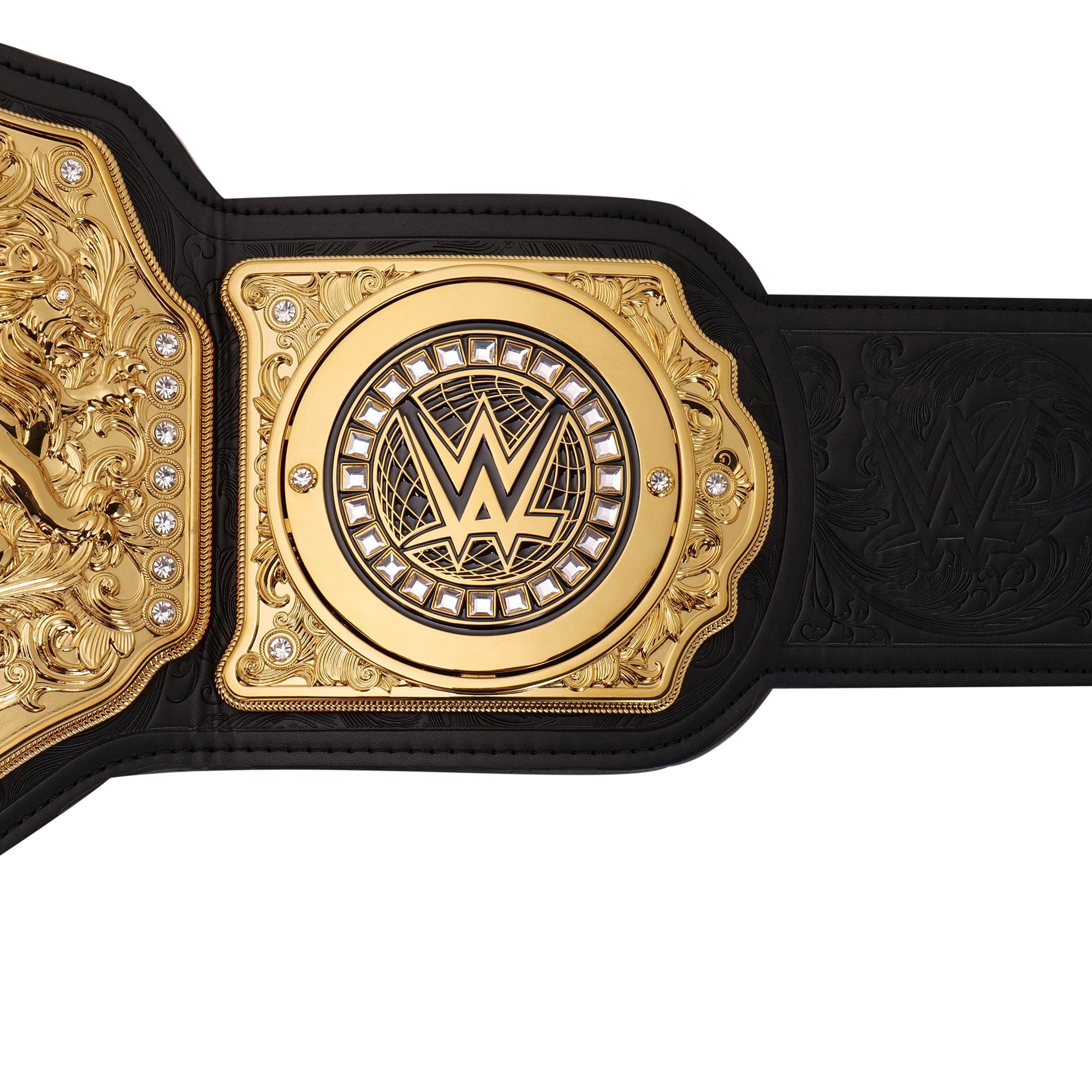 WWE World Heavyweight Championship Replika-Titelgürtel | WWE Sammlerstück | Riemen aus echtem Rindsleder | Ätzgürtel
