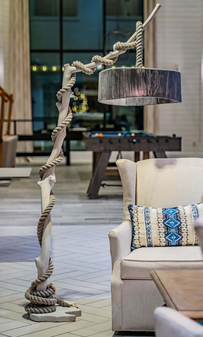 GREY FLOOR TREE BRANCH LAMP- GRIS