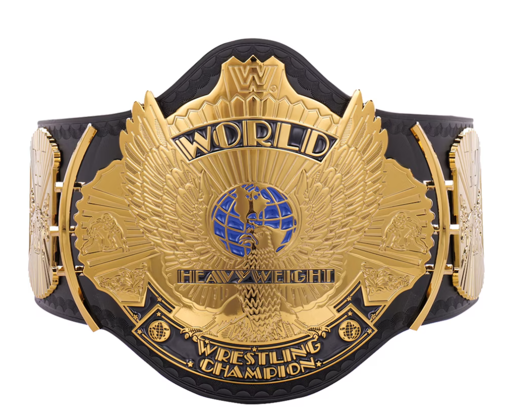 WWE Winged Eagle Championship Replika-Titelgürtel | WWE-Sammlerstück | Riemen aus echtem Rindsleder | Ätzgürtel 