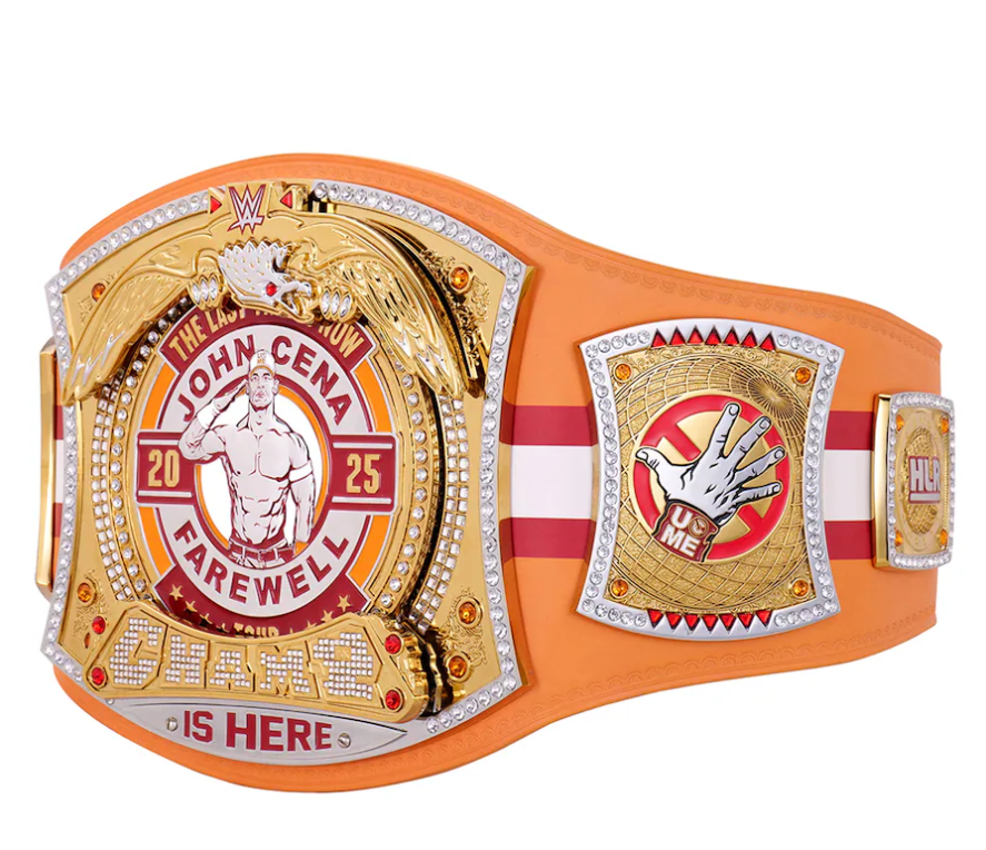 John Cena Farewell Tour 2025 Tampa Spinner Championship Replica Title Belt