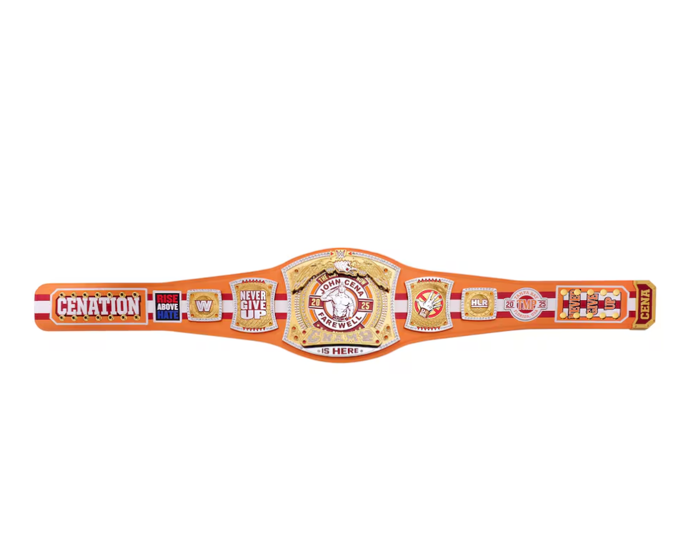 John Cena Farewell Tour 2025 Tampa Spinner Championship Replica Title Belt